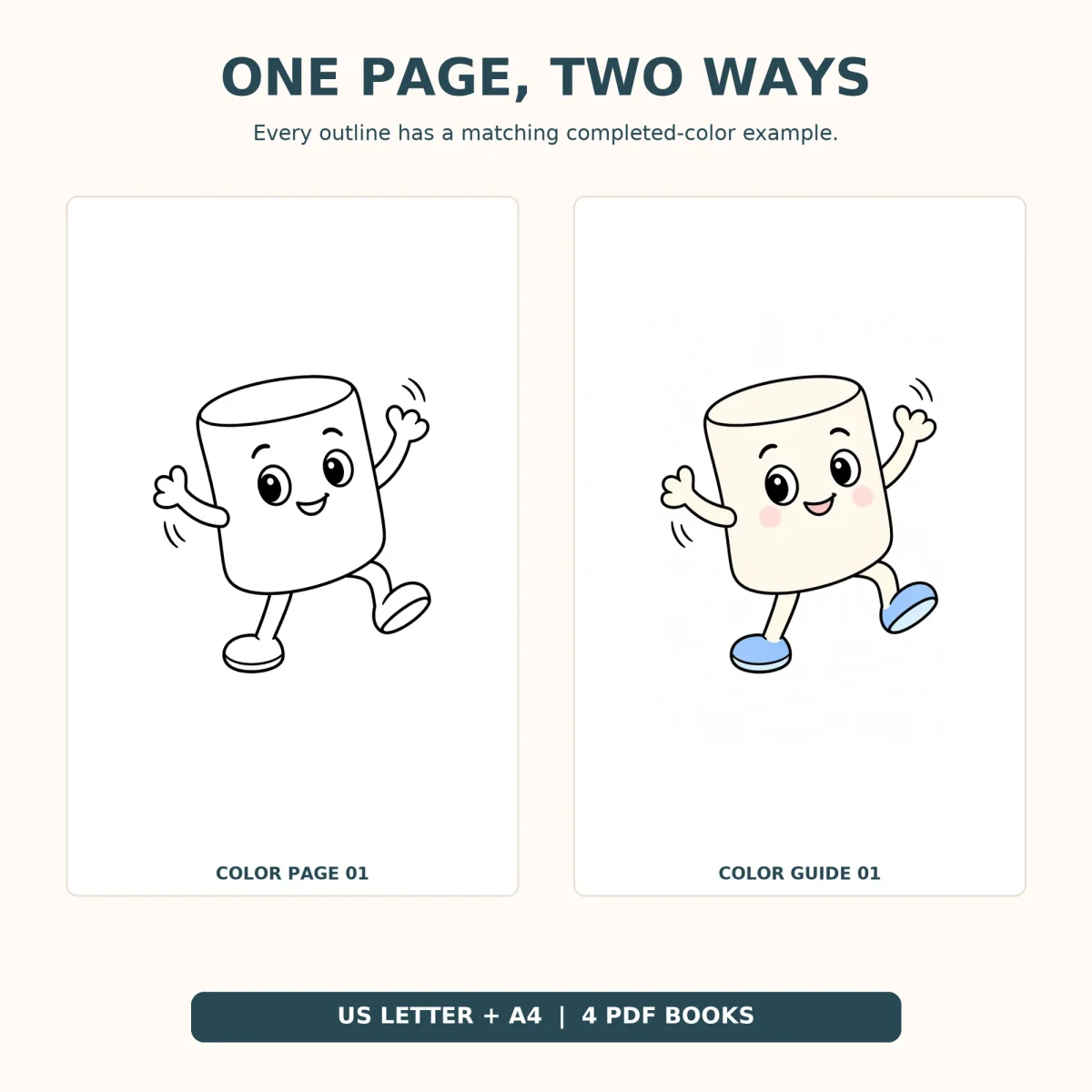 Marshmallow Coloring Pages – 30 S'mores, Cocoa and Friends
